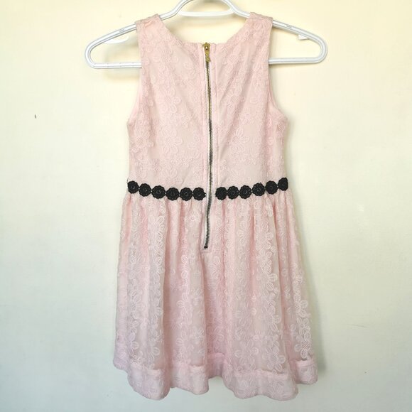 Kate Spade Pink and Black Lace Dress - Girls Size 8 - Picture 3 of 5